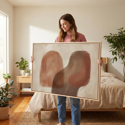 Abstract Organic Shapes Canvas Wall Art