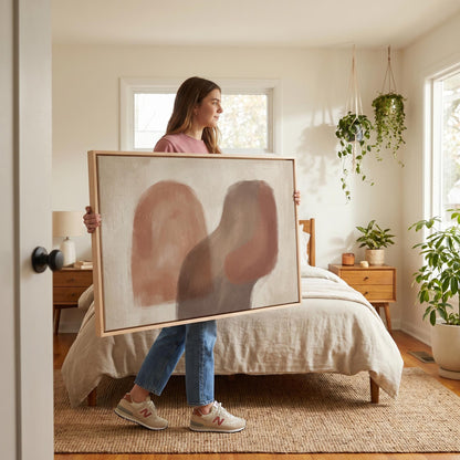 Abstract Organic Shapes Canvas Wall Art