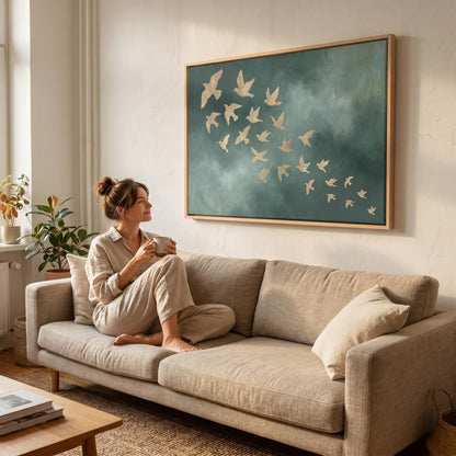 Flying Birds Canvas Wall Art