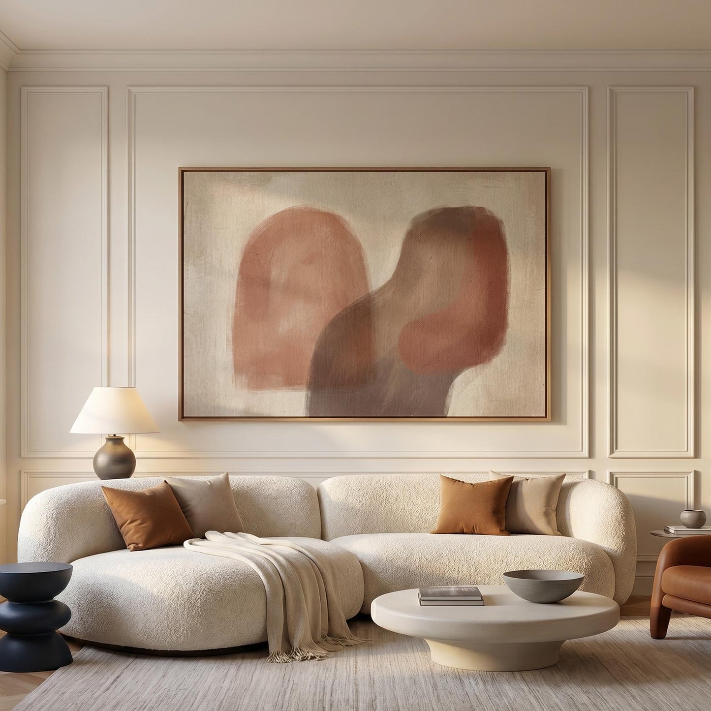 Abstract Organic Shapes Canvas Wall Art