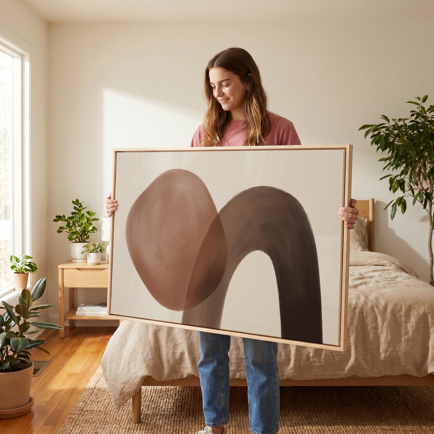 Abstract Organic Shapes Canvas Wall Art