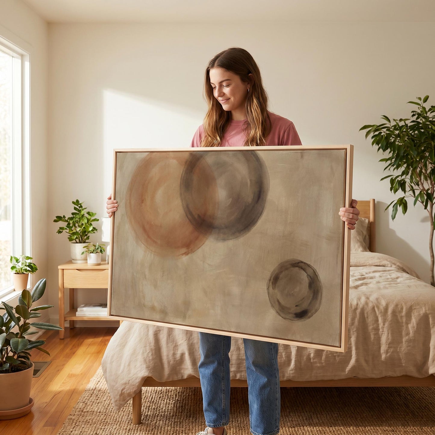 Abstract Circles Canvas Wall Art