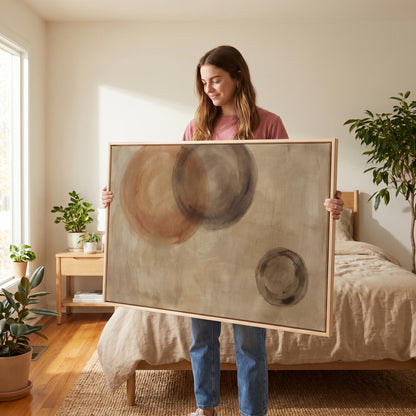 Abstract Circles Canvas Wall Art