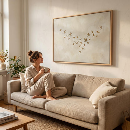 Birds in Flight Canvas Wall Art