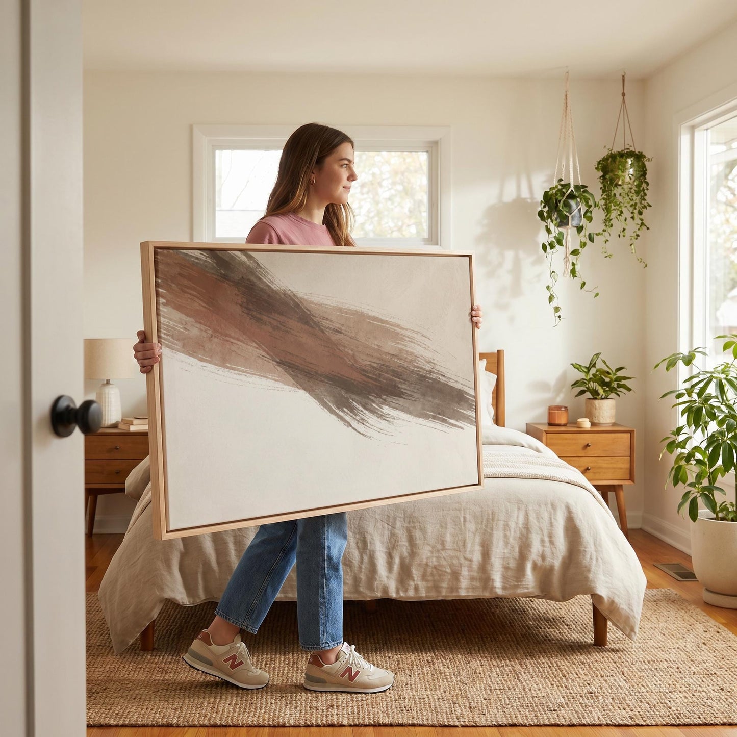 Abstract Brushstroke Canvas Wall Art