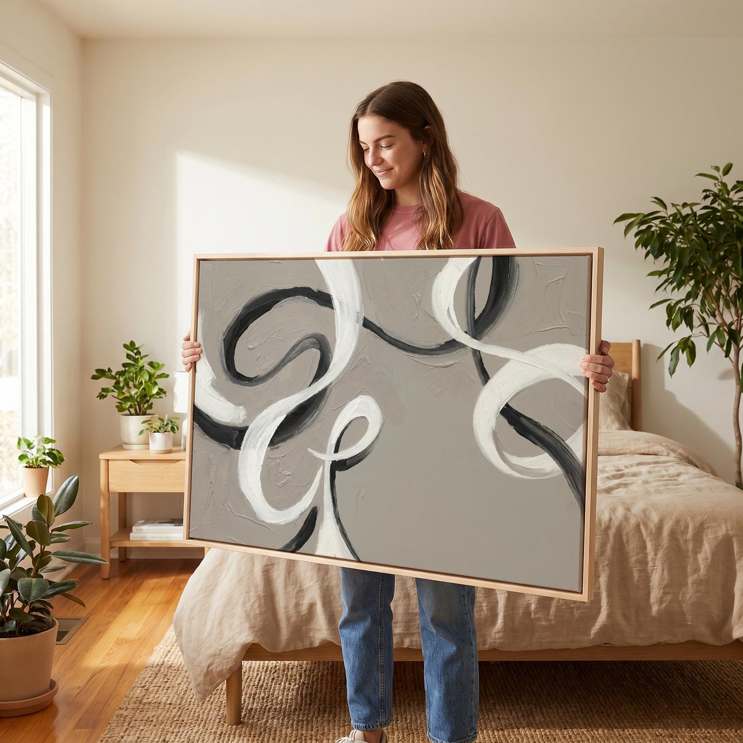 Abstract Swirl Canvas Wall Art