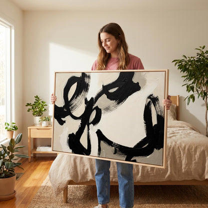 Abstract Brushstroke Canvas Wall Art
