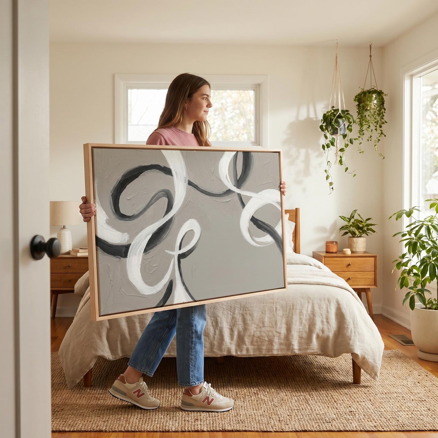 Abstract Swirl Canvas Wall Art