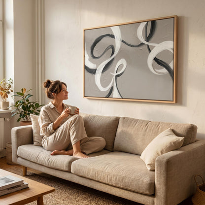 Abstract Swirl Canvas Wall Art