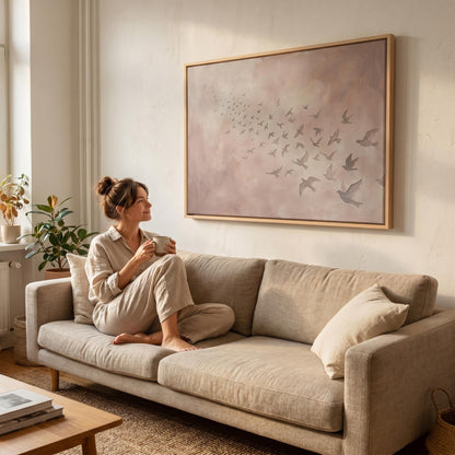 Birds in Flight Canvas Wall Art