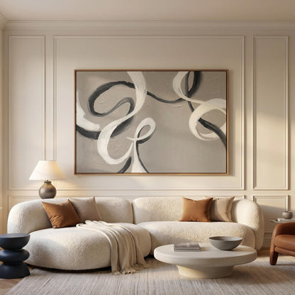Abstract Swirl Canvas Wall Art