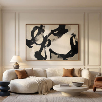 Abstract Brushstroke Canvas Wall Art