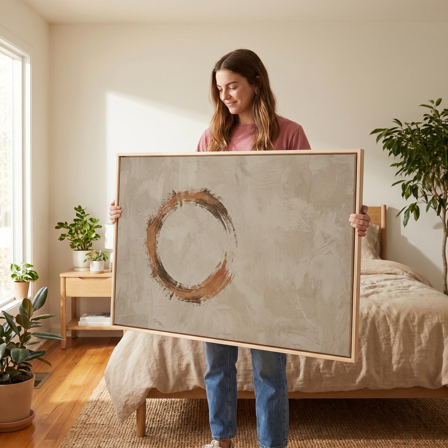 Enso Circle Canvas Wall Art