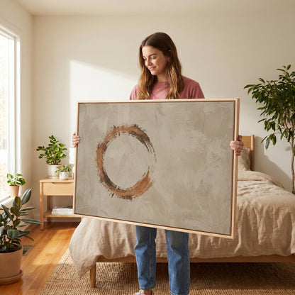 Enso Circle Canvas Wall Art