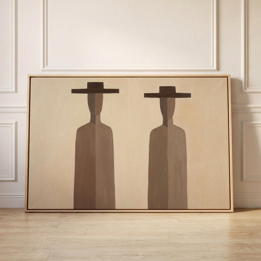 Two Figures Canvas Wall Art