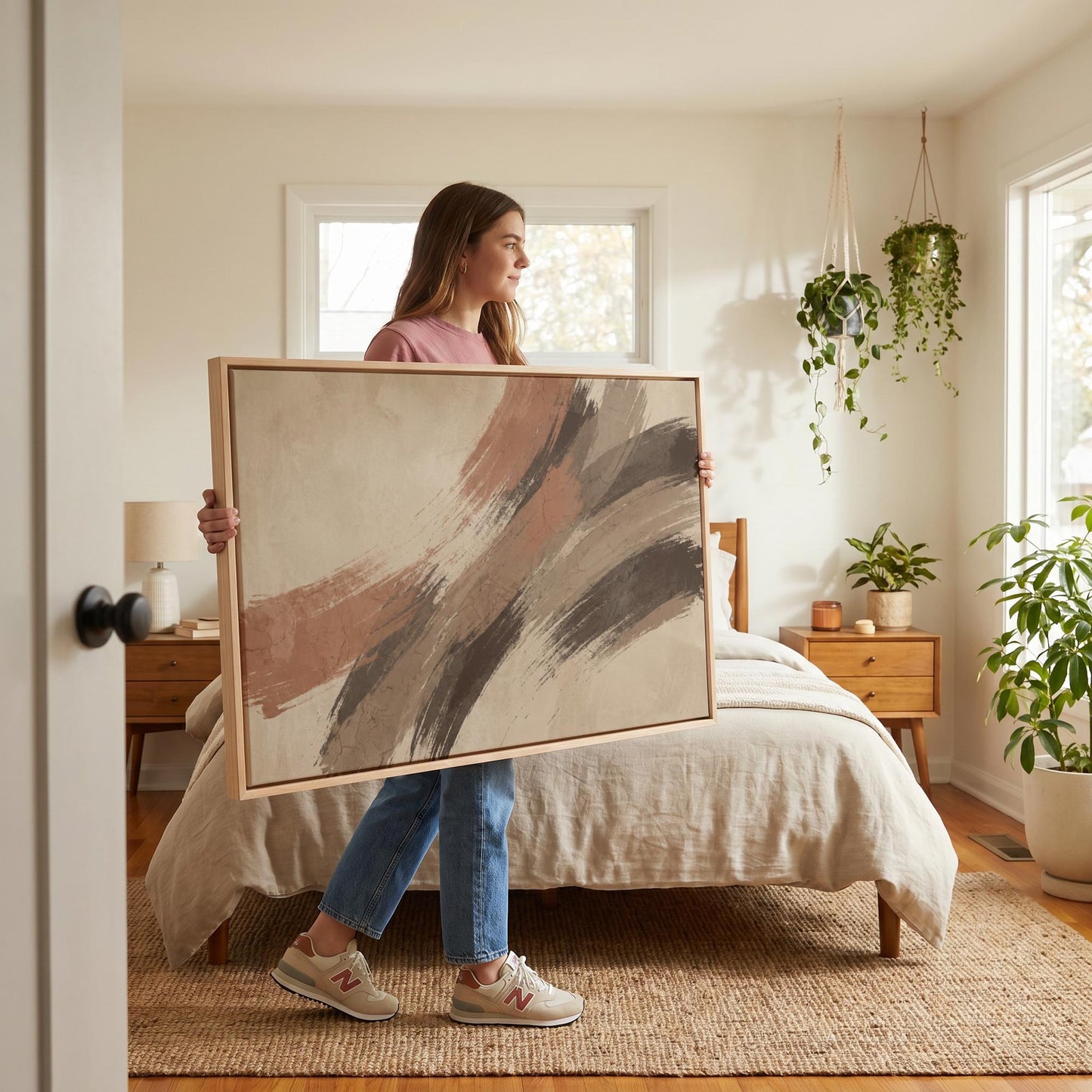 Abstract Brushstroke Canvas Wall Art