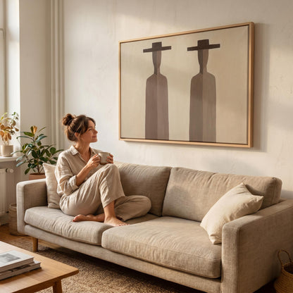 Two Figures Canvas Wall Art