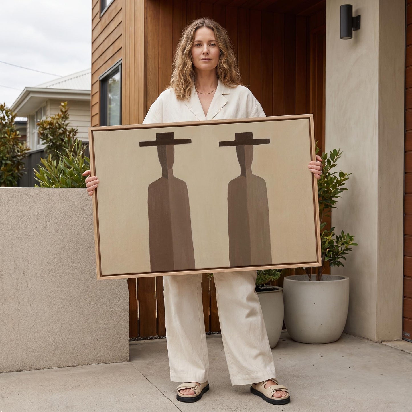 Two Figures Canvas Wall Art