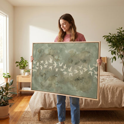 Birds in Flight Canvas Wall Art