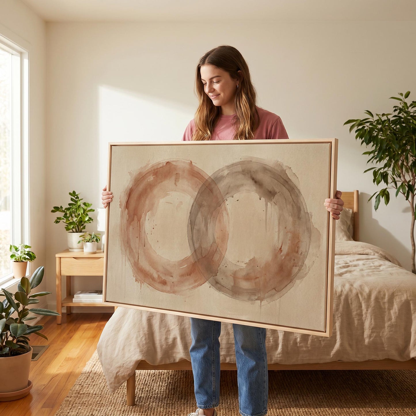 Overlapping Circles Canvas Wall Art
