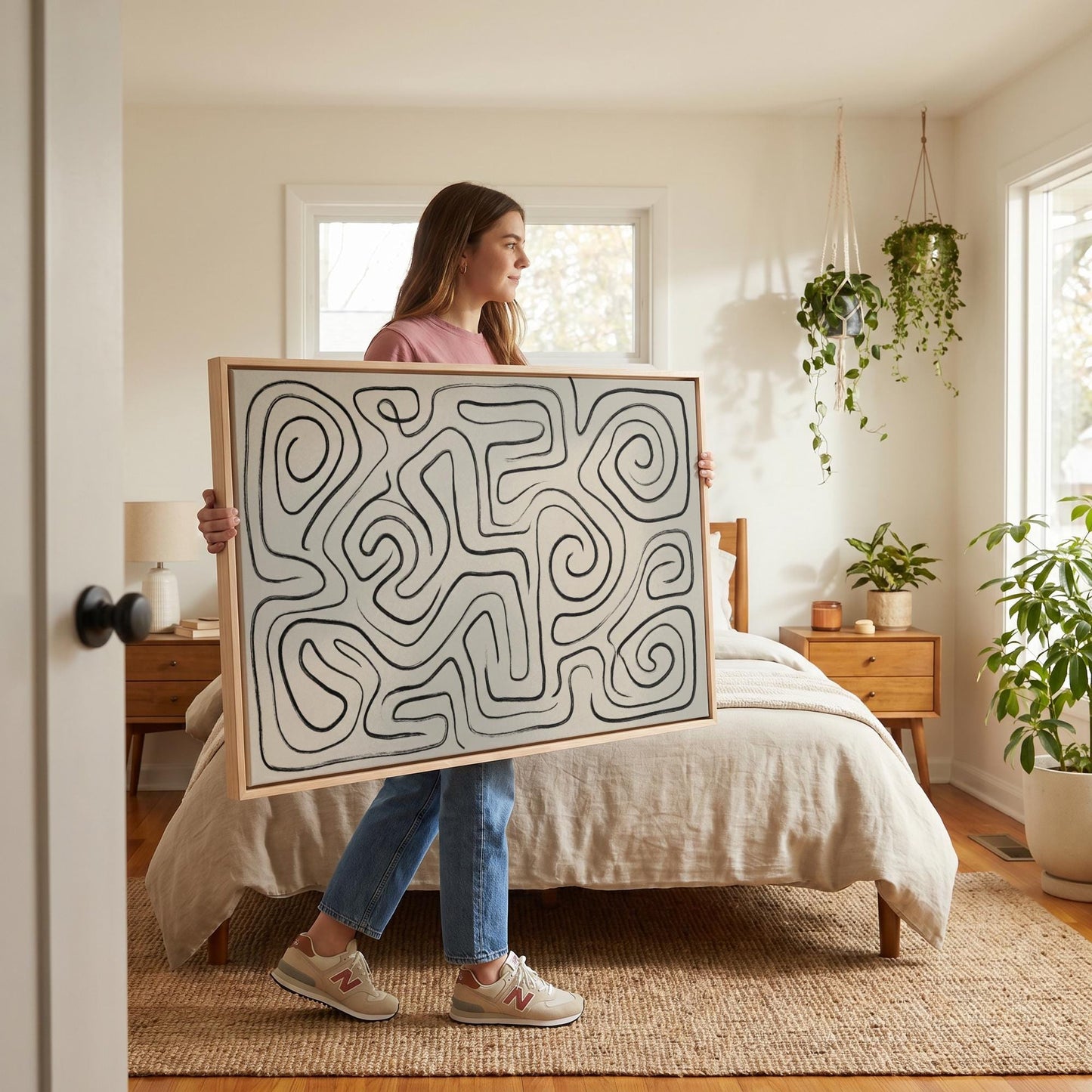 Abstract Swirl Canvas Wall Art