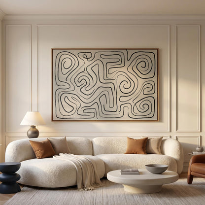 Abstract Swirl Canvas Wall Art