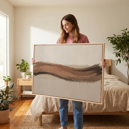 Abstract Brushstroke Wave Canvas Wall Art