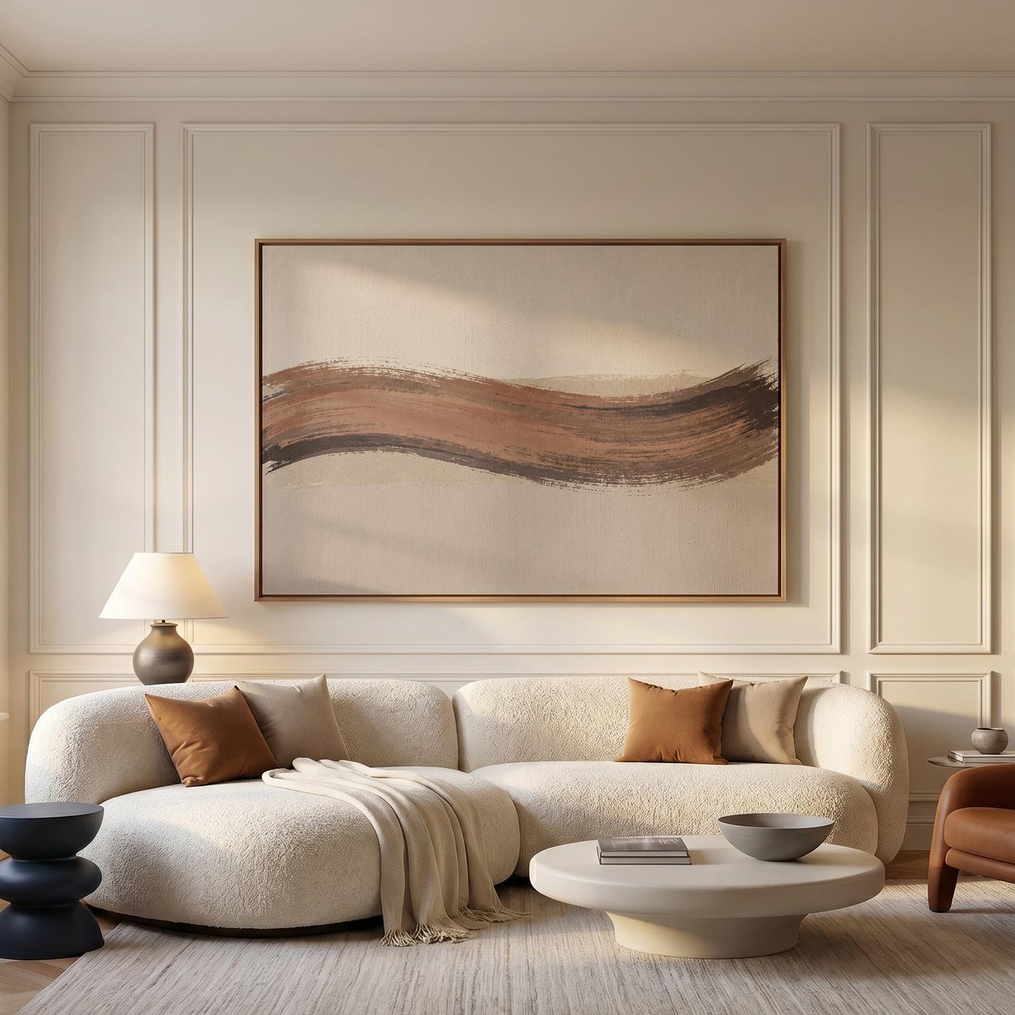 Abstract Brushstroke Wave Canvas Wall Art
