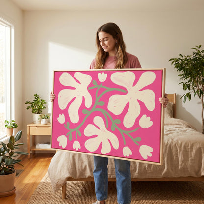 Abstract Floral Canvas Wall Art