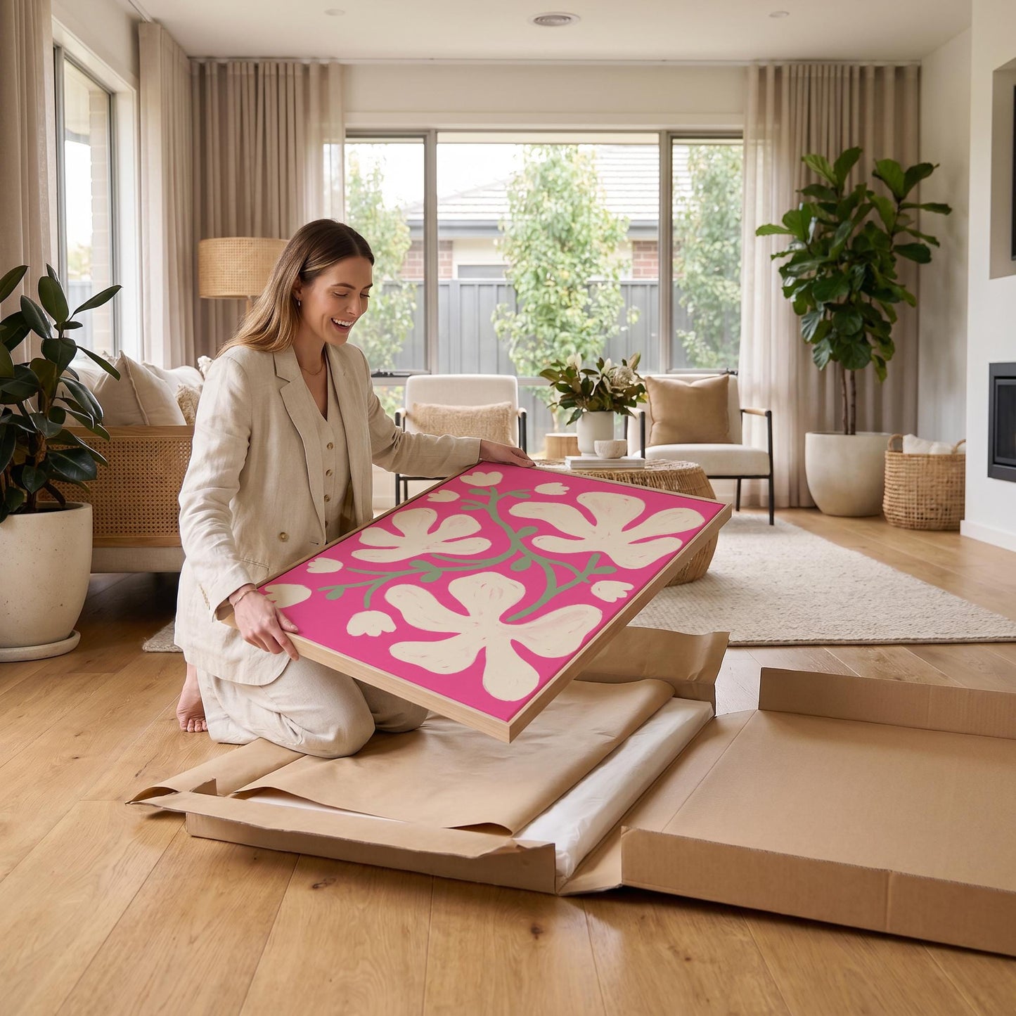 Abstract Floral Canvas Wall Art