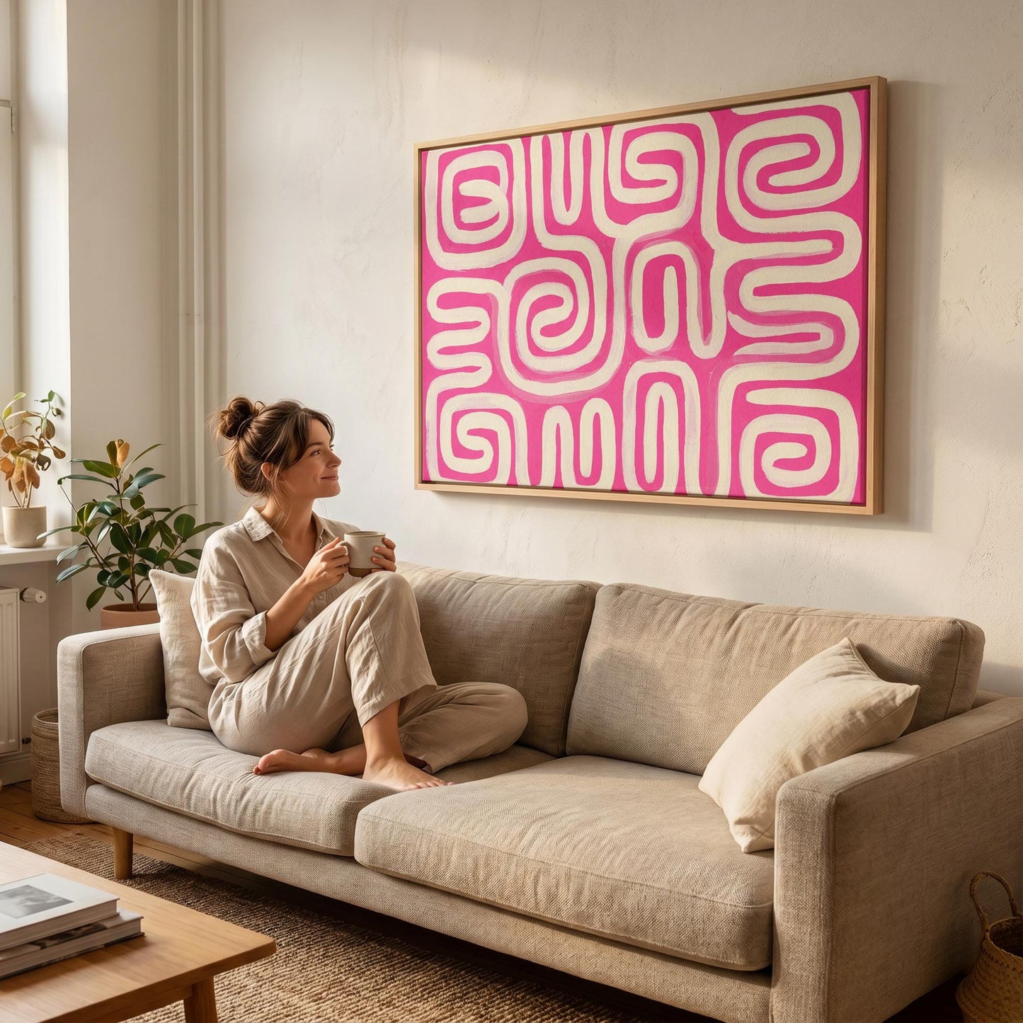 Abstract Swirl Canvas Wall Art