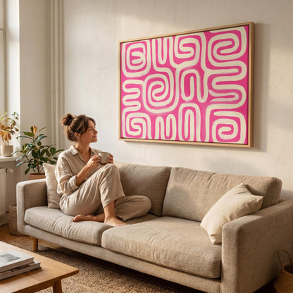 Abstract Swirl Canvas Wall Art