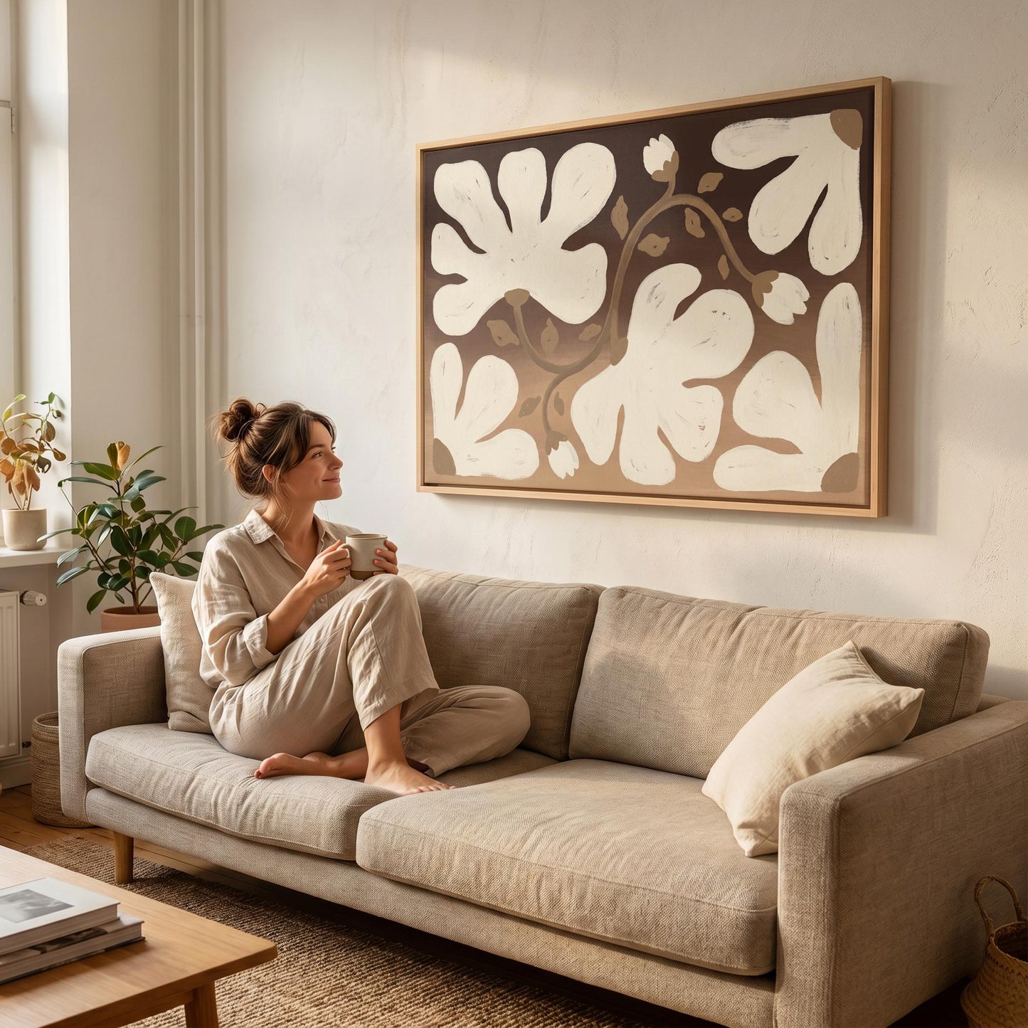 Abstract Floral Canvas Wall Art