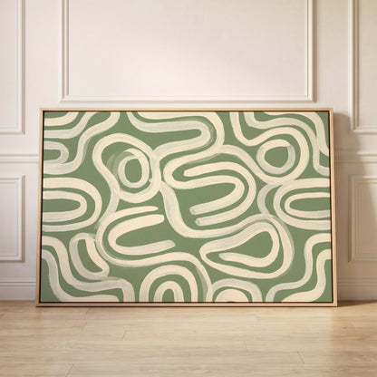 Abstract Swirl Lines Canvas Wall Art