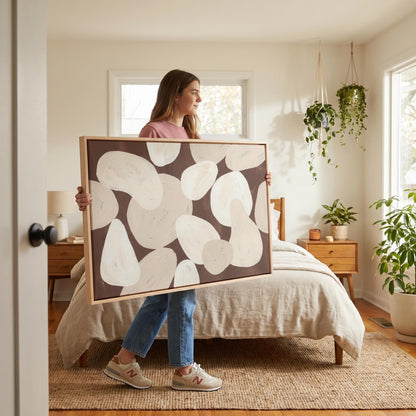 Abstract Organic Shapes Canvas Wall Art