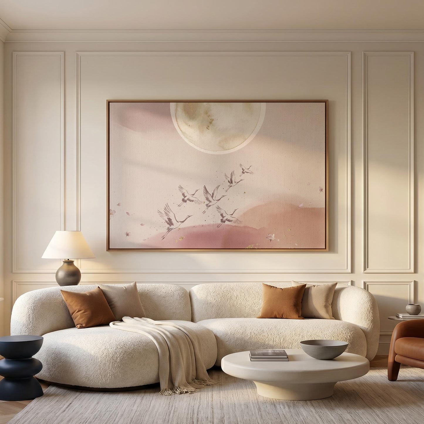 Flying Cranes Canvas Wall Art