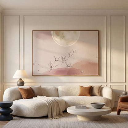 Flying Cranes Canvas Wall Art