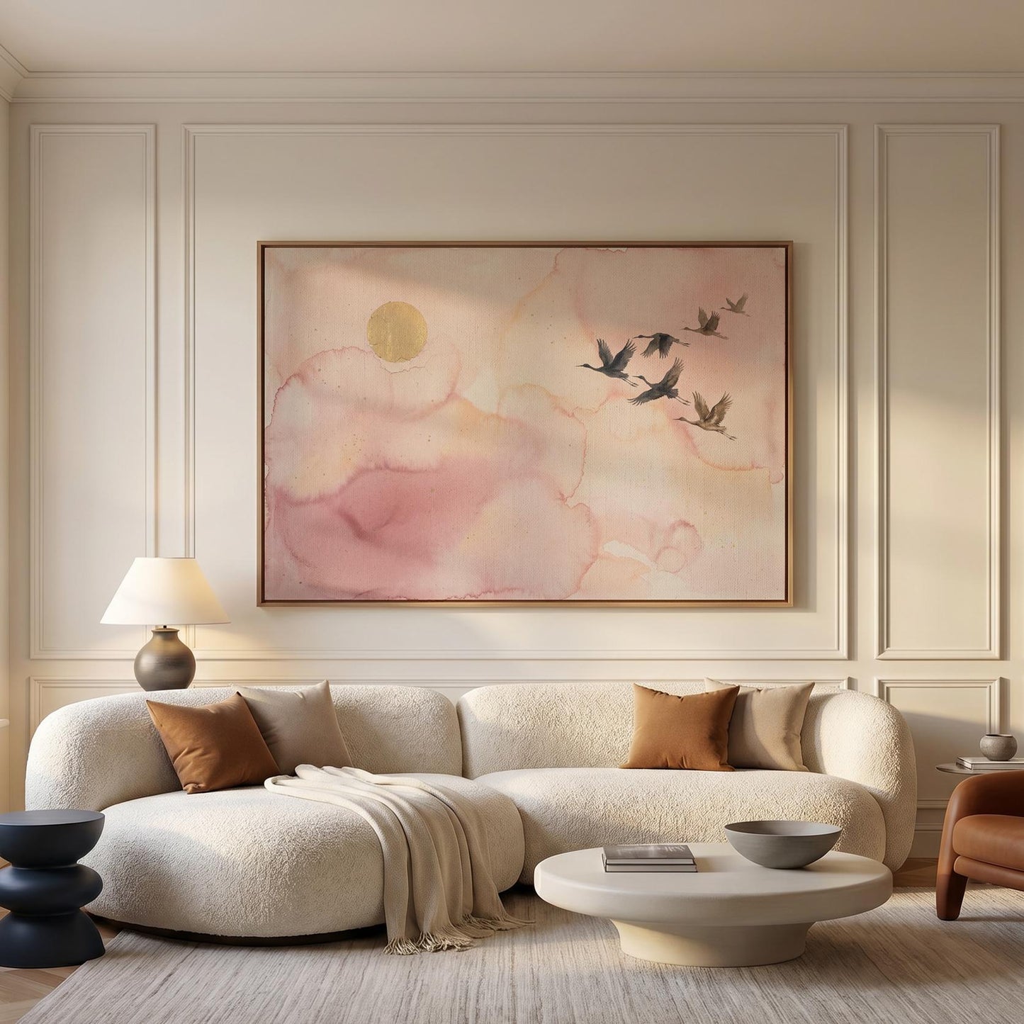 Flying Cranes Canvas Wall Art