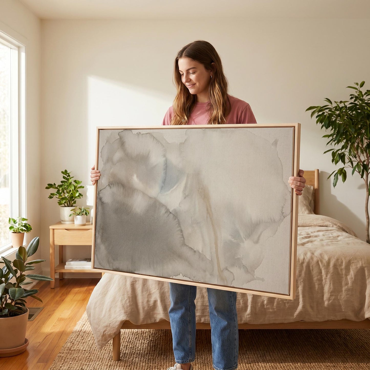 Abstract Watercolor Canvas Wall Art