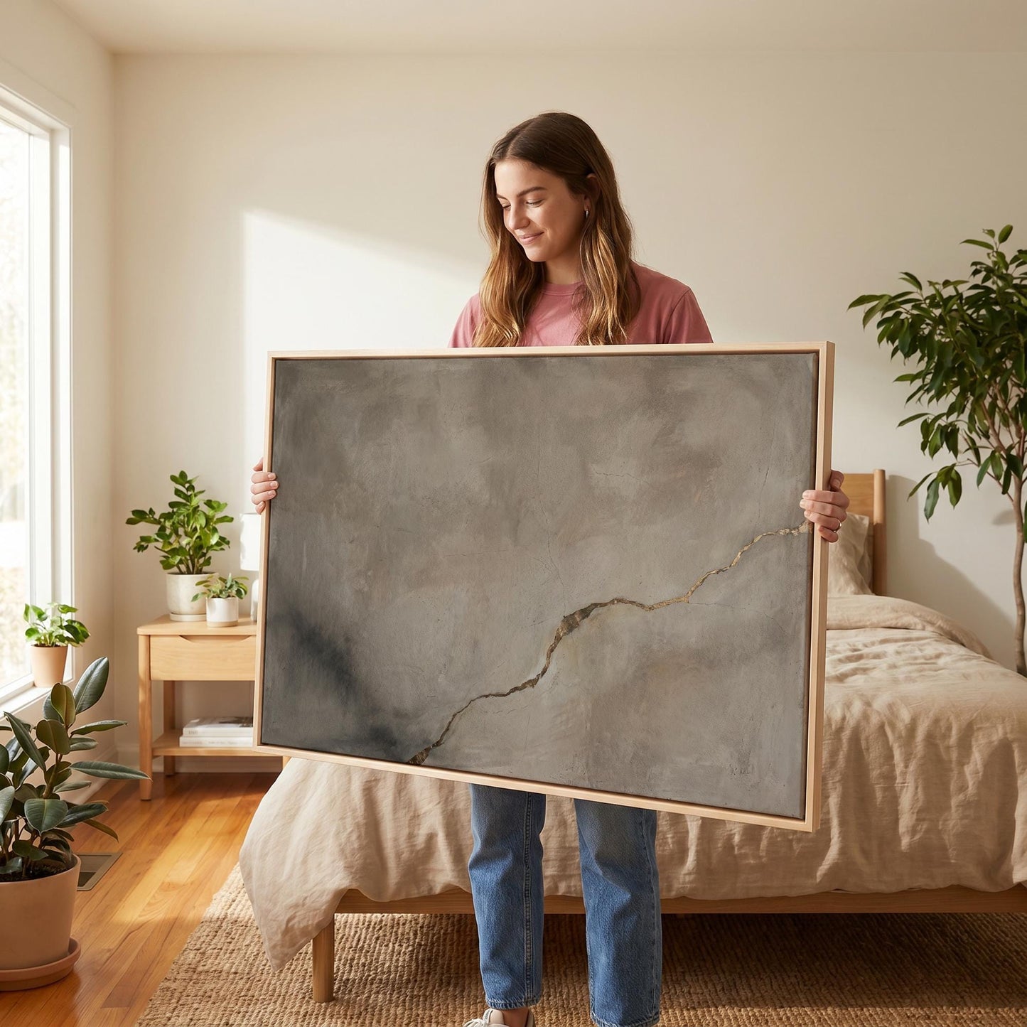 Kintsugi Abstract Canvas Wall Art