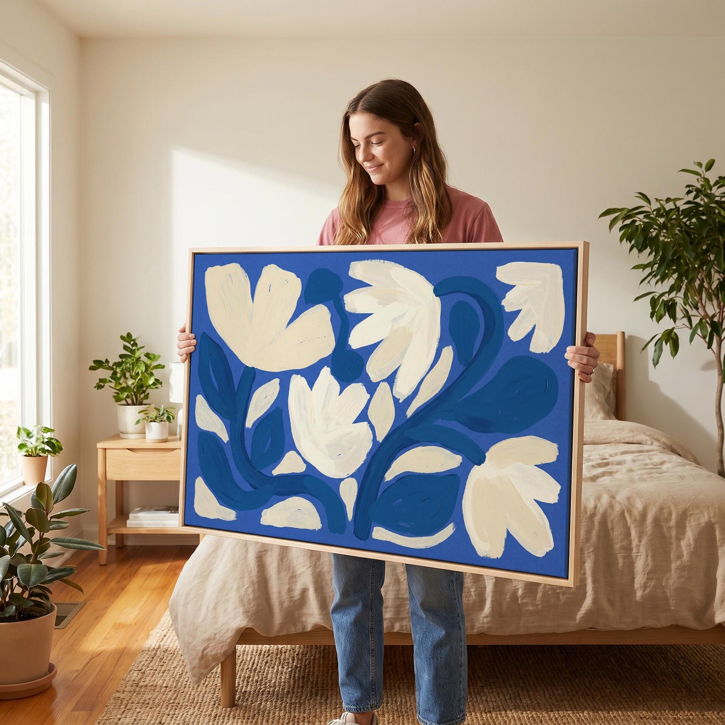 Abstract Floral Canvas Wall Art