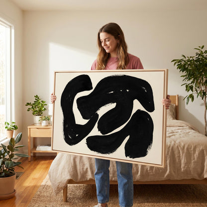 Abstract Brushstroke Canvas Wall Art