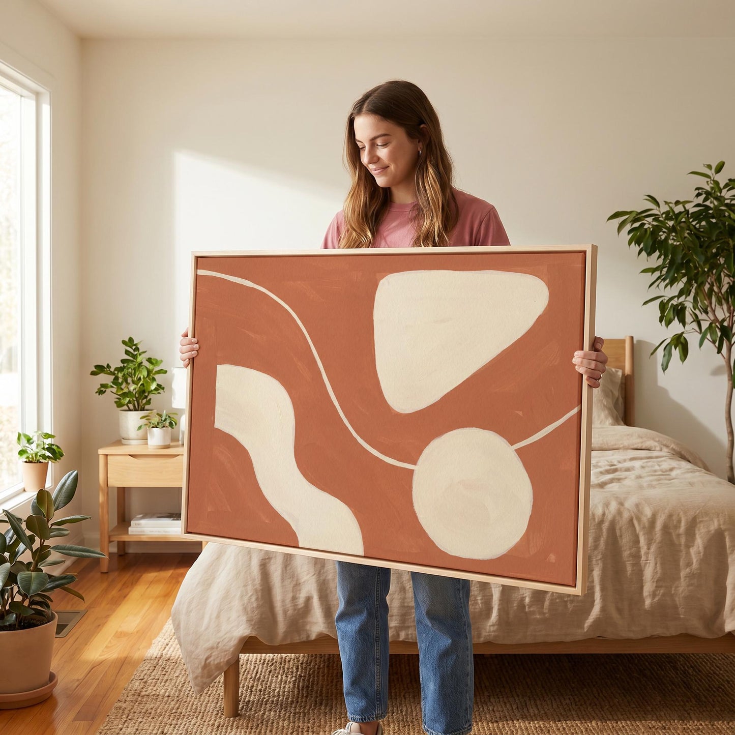 Abstract Organic Shapes Canvas Wall Art