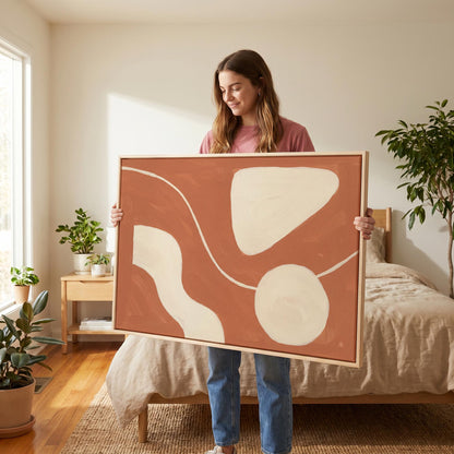 Abstract Organic Shapes Canvas Wall Art