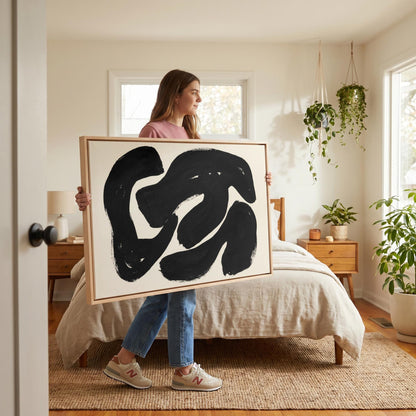 Abstract Brushstroke Canvas Wall Art