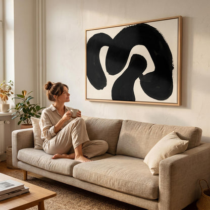 Abstract Brushstroke Canvas Wall Art