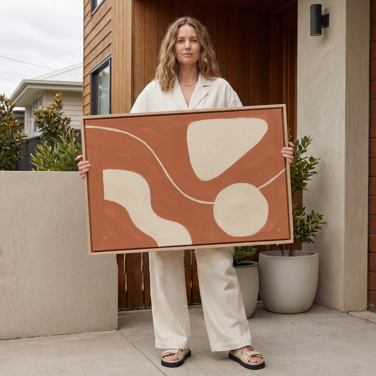 Abstract Organic Shapes Canvas Wall Art