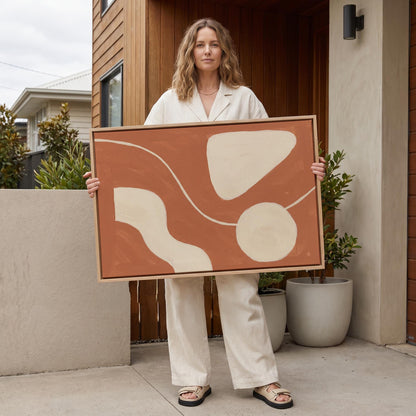 Abstract Organic Shapes Canvas Wall Art