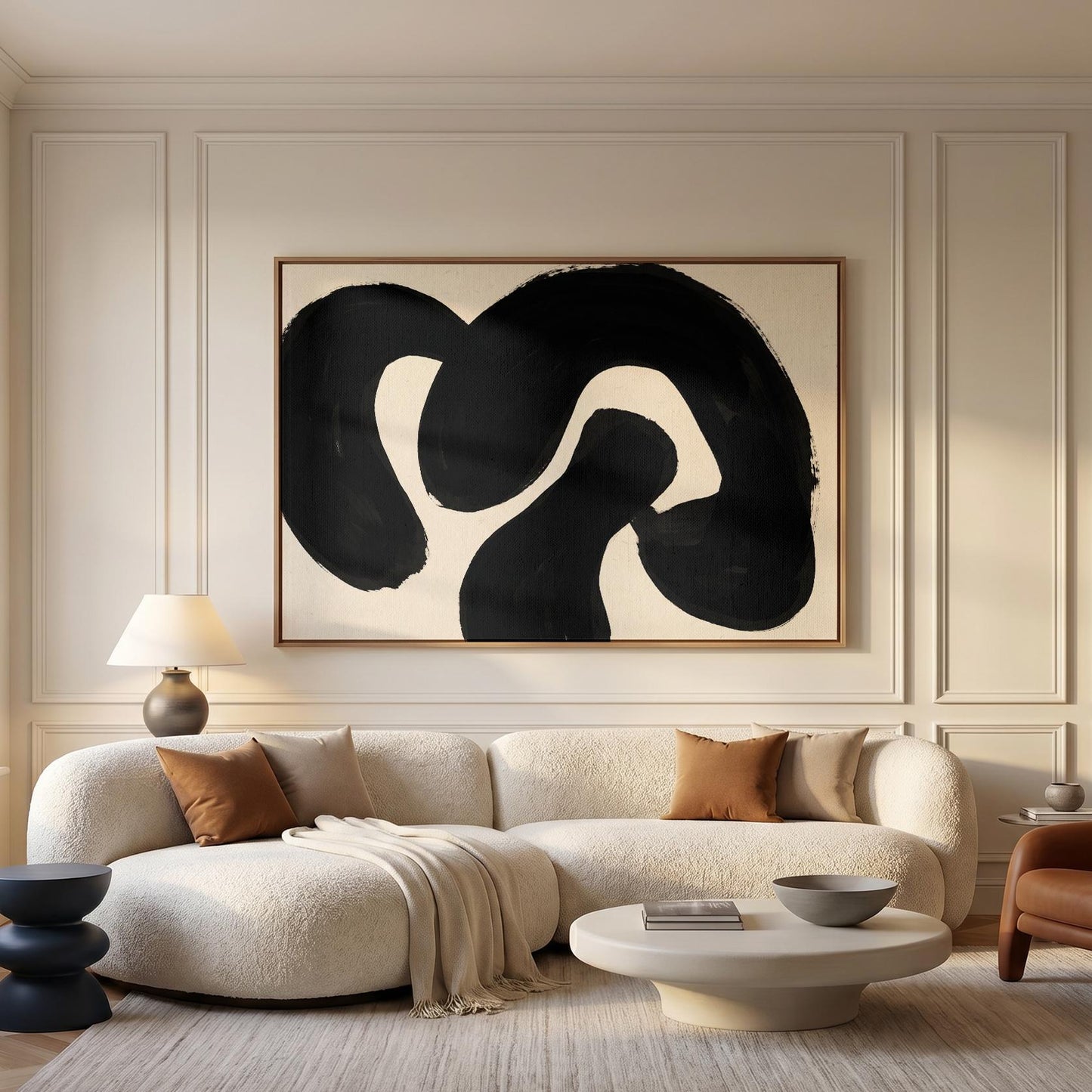 Abstract Brushstroke Canvas Wall Art