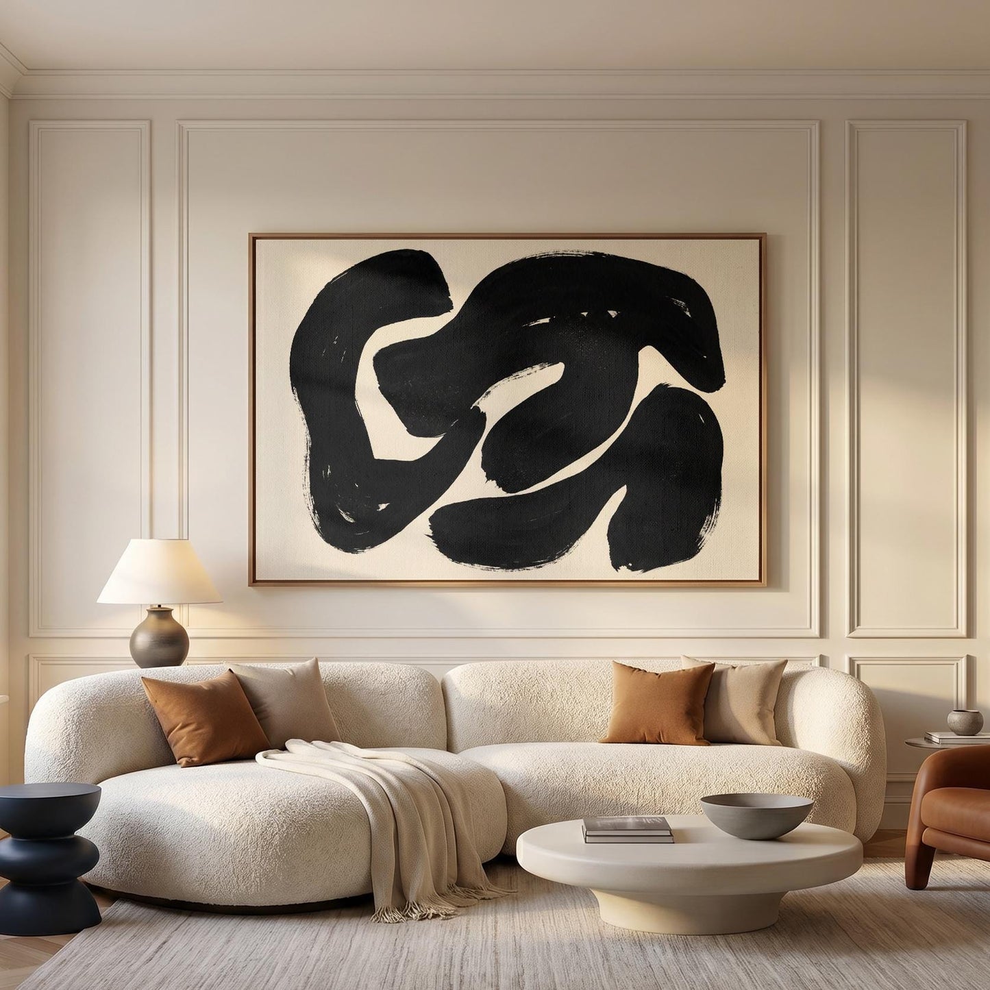Abstract Brushstroke Canvas Wall Art